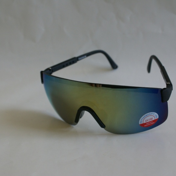 NWT TrueVintage 90's Sports Blade rimless Wrap around Adjustable arms Sunglasses - Picture 2 of 5